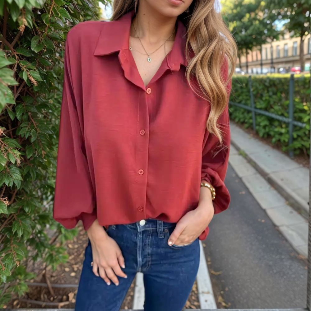 [COMPRE 1 E LEVE 2] Camisa Letizia - em Viscose com Toque Sedoso e Mangas Morcego