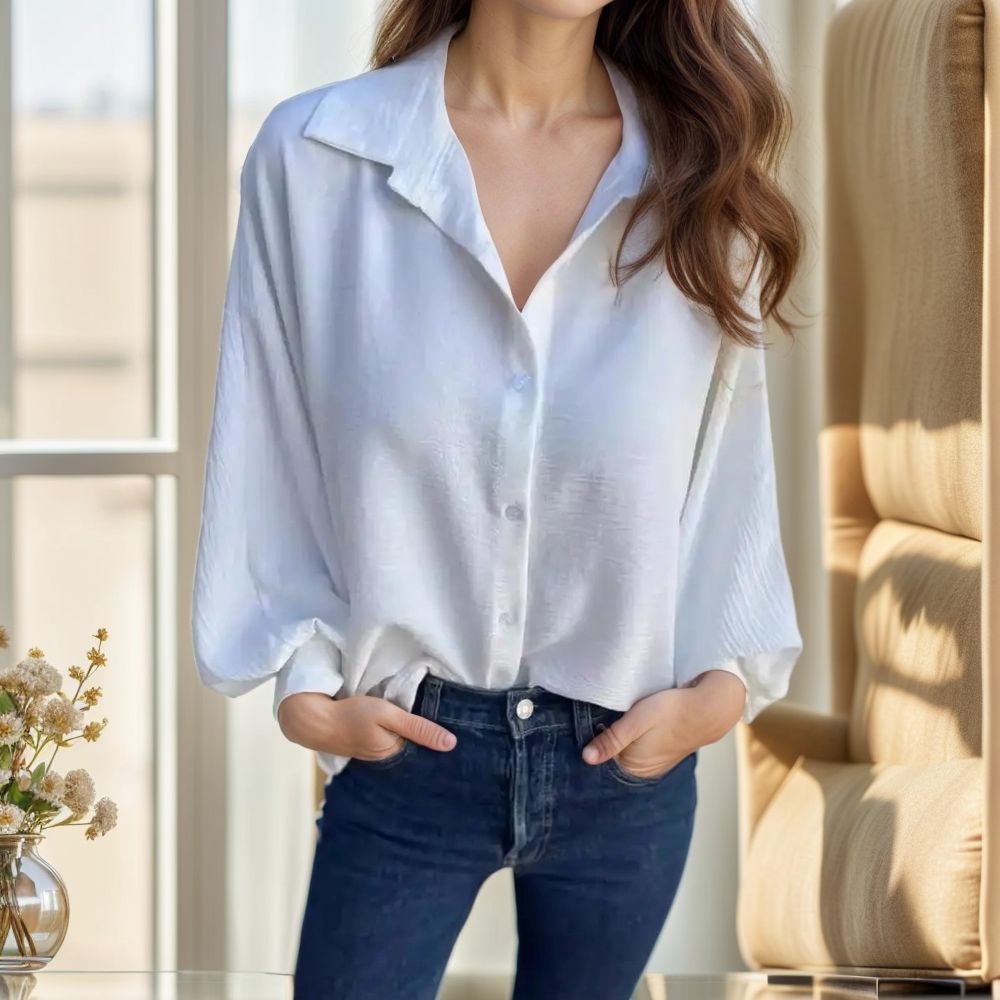 [COMPRE 1 E LEVE 2] Camisa Letizia - em Viscose com Toque Sedoso e Mangas Morcego